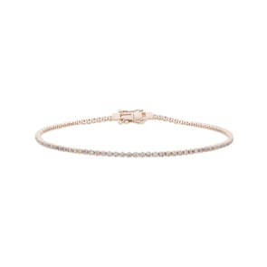 1.00ct Diamond Tennis Bracelet 750/18 K Rose Gold