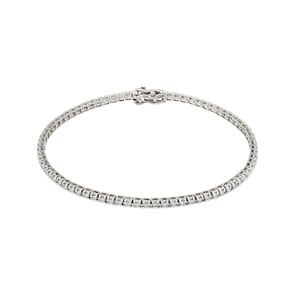 1.00ct Diamond Tennis Bracelet 750/18 K White Gold