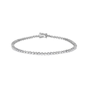 1.00 Karat Diamanten Tennisarmband 750/18 K Weissgold