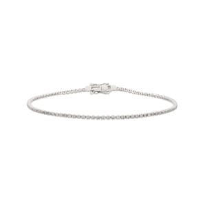 1.00ct Diamond Tennis Bracelet 750/18 K White Gold