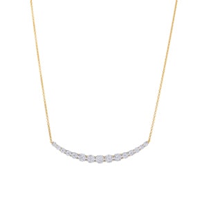 1.00 Karat Diamantencollier 750/18 K Gelbgold