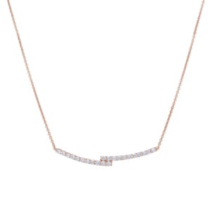 1.00 Karat Diamantencollier 750/18 K Roségold