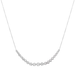 1.00 Karat Diamantencollier 750/18 K Weissgold
