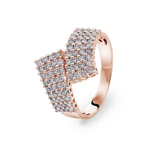 1.00 Karat Diamantring 750/18 K Roségold