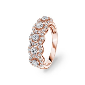 1.00 Karat Diamantring 750/18 K Roségold