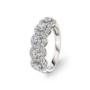 1.00 Karat Diamantring 750/18 K Weissgold