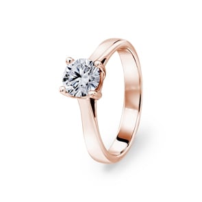 1.00 Karat GIA-Diamant Verlobungsring 750/18 K Roségold, 4-Griff