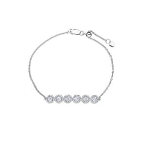 1.00ct Diamond Halo Bracelet 750/18 K White Gold