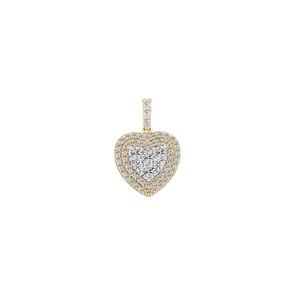 1.01 Karat Diamant-Herzanhänger 750/18 K Gelbgold