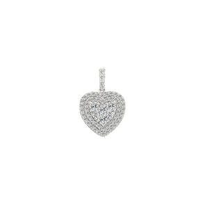1.01 Karat Diamant-Herzanhänger 750/18 K Weissgold