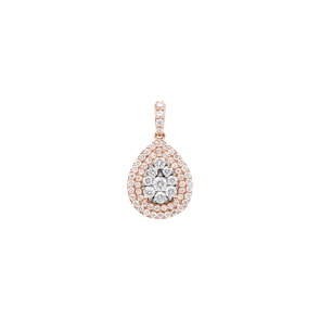 1.01 carats diamants pendetif or rosé 750/18 ct