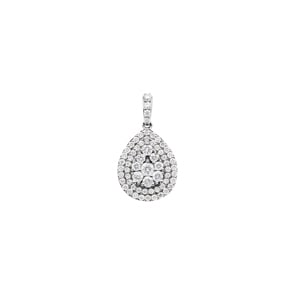 1.01 Karat Diamantanhänger 750/18 K Weissgold