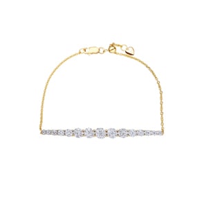 1.01 carats diamants bracelet or jaune 750/18 ct