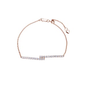 1.01 carats diamants bracelet or rosé 750/18 ct