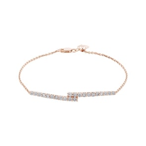 1.01ct Diamond Bracelet 750/18 K Rose Gold