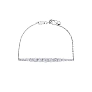 1.01 Karat Diamantarmband 750/18 K Weissgold