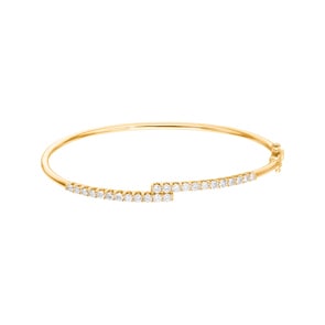 1.01 Karat Diamantarmreif oval 750/18 K Gelbgold