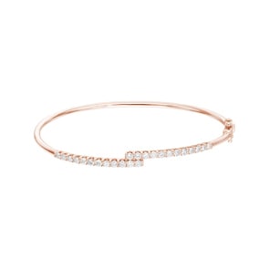 1.01 Karat Diamantarmreif oval 750/18 K Roségold