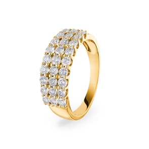 1.01 Karat Diamanten Damenring 750/18 K Gelbgold