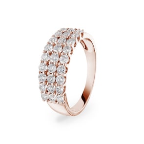 1.01 Karat Diamanten Damenring 750/18 K Roségold