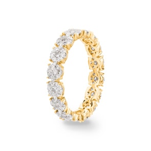 1.01 Karat Diamanten Mémoire Ring 750/18 K Gelbgold
