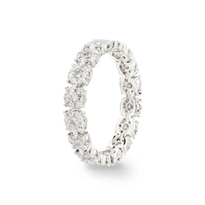1.01 Karat Diamanten Mémoire Ring 750/18 K Weissgold
