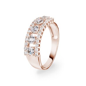 1.01ct Diamond Ring 750/18 K Rose Gold