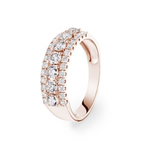 1.01 Karat Diamantring 750/18 K Roségold