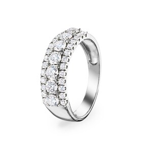 1.01 carats diamants bague or gris 750/18 ct