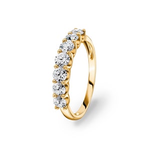 1.02 Karat Diamanten Mémoire Ring 750/18 K Gelbgold