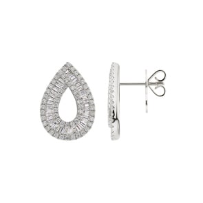 1.07 Karat Diamantohrstecker 750/18 K Weissgold
