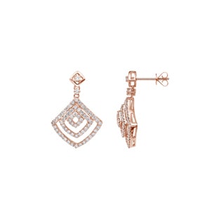 1.10 Karat Diamantohrstecker 750/18 K Roségold