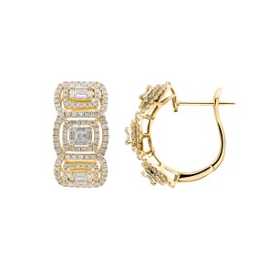 1.17 Karat Diamant-Kreolen 750/18 K Gelbgold