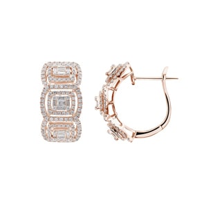 1.17 Karat Diamant-Kreolen 750/18 K Roségold