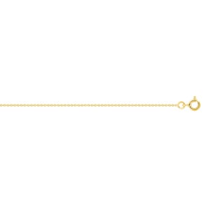 1.1mm Collier forçat rond or jaune 375/9 ct