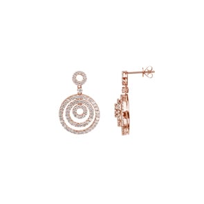 1.30 Karat Diamantohrstecker 750/18 K Roségold