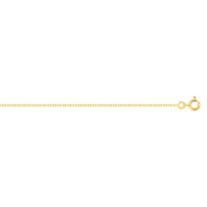 1.3mm Ankerkette diamantiert 375/9 K Gelbgold