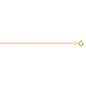 1.4mm Collier gourmette diamantée or jaune 375/9 ct