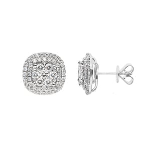 1.50 Karat Diamantohrstecker 750/18 K Weissgold