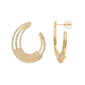 1.54 Karat Diamantohrringe 750/18 K Gelbgold