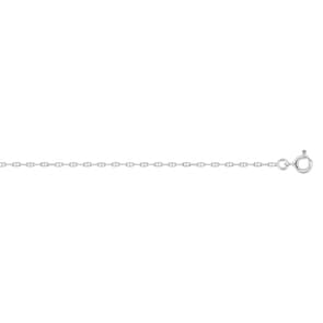1.5mm Collier forçat marine or gris 375/9 ct