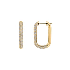 1.65 carats diamants créoles or jaune 750/18 ct