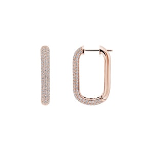 1.65 Karat Diamant-Kreolen 750/18 K Roségold