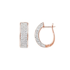 1.65 Karat Diamant-Kreolen 750/18 K Roségold