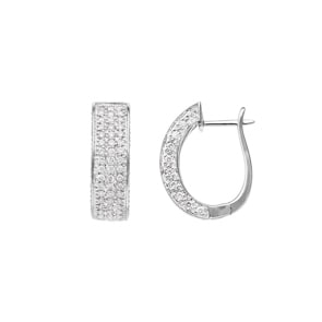 1.65 Karat Diamant-Kreolen 750/18 K Weissgold