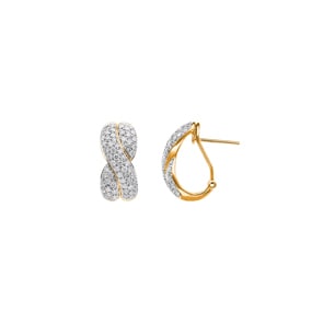 1.69 Karat Diamant-Kreolen 750/18 K Gelbgold