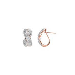 1.69 Karat Diamant-Kreolen 750/18 K Roségold