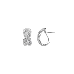 1.69 Karat Diamant-Kreolen 750/18 K Weissgold