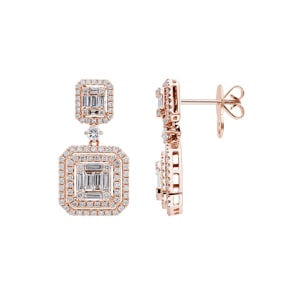 1.70 Karat Diamantohrhänger 750/18 K Roségold