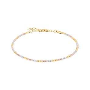 1.9mm Fantasiearmband 750/18 K Tricolor
